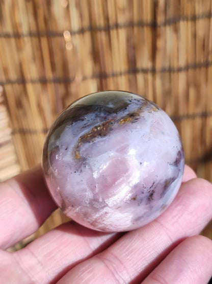 Andenopal Kugel Rosa Pink Opal ~ Edelstein Meditation Deko Sphere Crystal HIPPIE GOA Boho Ethno Heilstein - Art of Nature Berlin