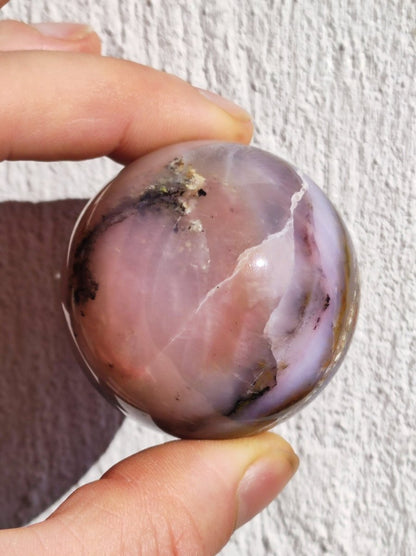 Andenopal Kugel Rosa Pink Opal ~ Edelstein Meditation Deko Sphere Crystal HIPPIE GOA Boho Ethno Heilstein - Art of Nature Berlin