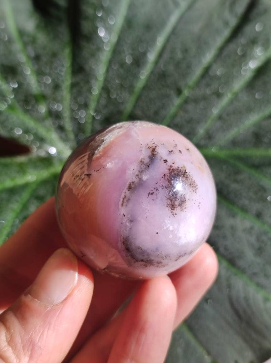 Andenopal Kugel Rosa Pink Opal ~ Edelstein Meditation Deko Sphere Crystal HIPPIE GOA Boho Ethno Heilstein - Art of Nature Berlin