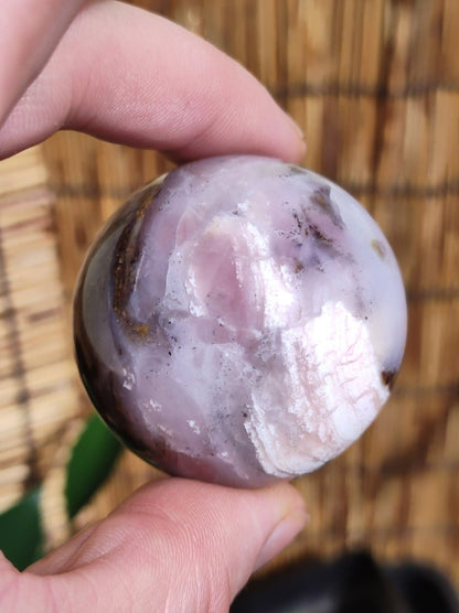 Andenopal Kugel Rosa Pink Opal ~ Edelstein Meditation Deko Sphere Crystal HIPPIE GOA Boho Ethno Heilstein - Art of Nature Berlin