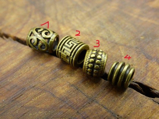 Antik Bronze ~ Dreadlock Perlen Bartperlen ~ Breads Dreads ~HIPPIE ~GOA ~Boho ~Ethno ~Nature ~Indian ~Vintage - Art of Nature Berlin