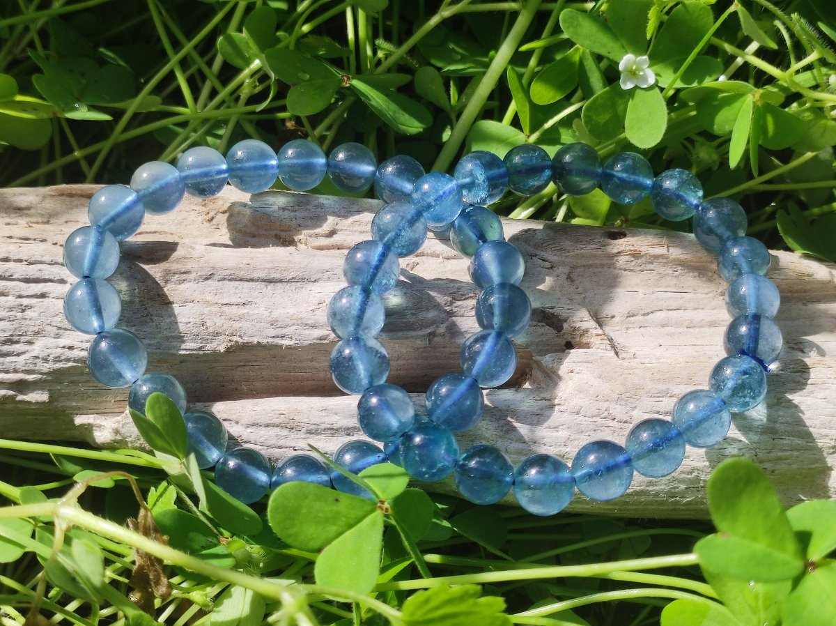 Aquamarin AAA "Devil Blue" Edelstein Perlen Stretch Armband Natur Heilstein Kristall Rarität Selten Geschenk Mann Frau Schwester Mutter Sie - Art of Nature Berlin