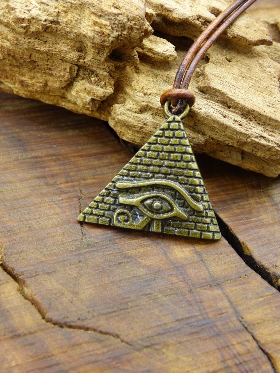 Auge des Horus ~ Illuminati ~ Kette Antik Bronze ~HIPPIE ~GOA ~Boho ~Tibet ~Ethno ~Nature ~Vintage ~Pyramide ~Ägypten ~Allsehend - Art of Nature Berlin