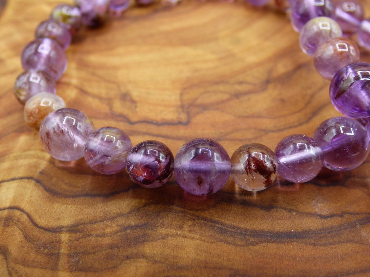 Auralite 23 / Cacoxenite Amethyst ~ Edelstein Armband Stretch ~ GOA ~ Hippie ~Boho ~Ethno ~Indie ~Nature ~Heilstein Energie Chakra - Art of Nature Berlin