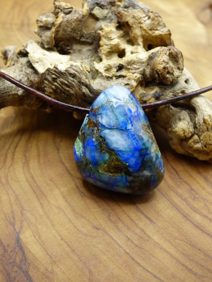 Azurit ~ Chrysocoll Chrysokoll Chrysocolla ~ Edelstein Kette ~HIPPIE ~GOA ~Boho ~Ethno ~Nature ~Heilstein - Art of Nature Berlin