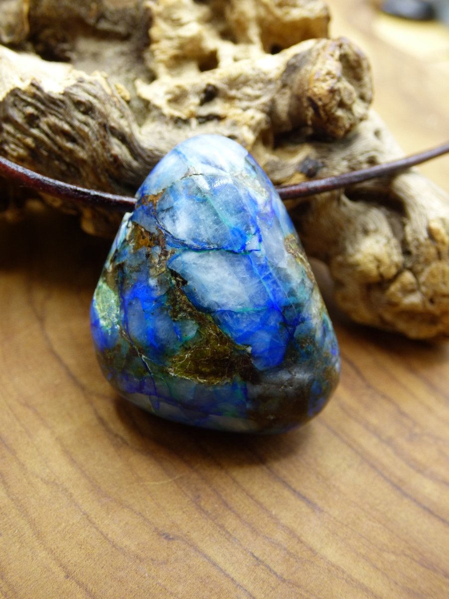 Azurit ~ Chrysocoll Chrysokoll Chrysocolla ~ Edelstein Kette ~HIPPIE ~GOA ~Boho ~Ethno ~Nature ~Heilstein - Art of Nature Berlin