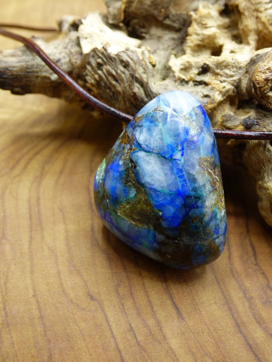 Azurit ~ Chrysocoll Chrysokoll Chrysocolla ~ Edelstein Kette ~HIPPIE ~GOA ~Boho ~Ethno ~Nature ~Heilstein - Art of Nature Berlin