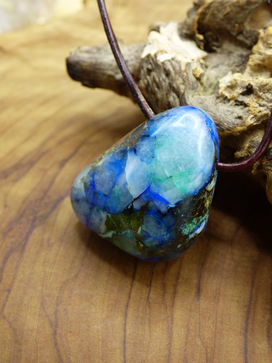 Azurit ~ Chrysocoll Chrysokoll Chrysocolla ~ Edelstein Kette ~HIPPIE ~GOA ~Boho ~Ethno ~Nature ~Heilstein - Art of Nature Berlin