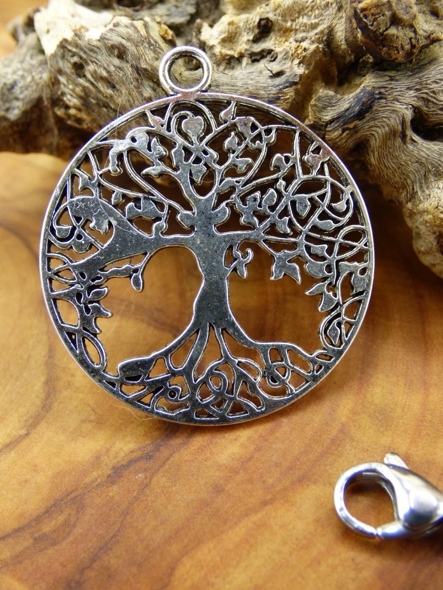 Baum Anhänger Kette ~ 304 Edelstahl Silber ~Tibet ~HIPPIE ~GOA ~Boho ~Tibet ~Ethno ~Nature ~Esoterik ~Ethnic ~Indian~Lebensbaum~Wurzeln - Art of Nature Berlin