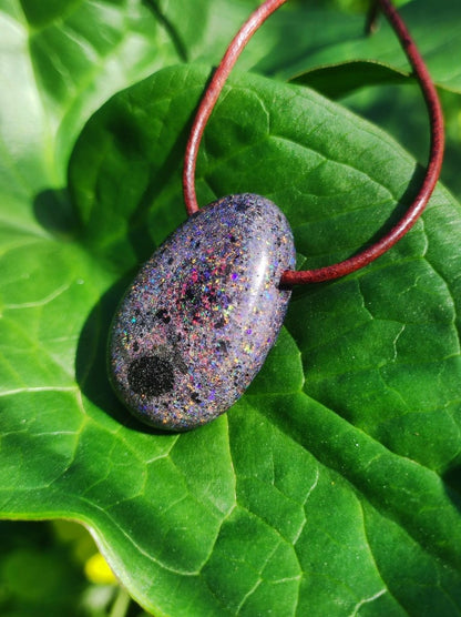 Black Opal - Edelstein Kette bunt funkelnd Rarität Natur Heilstein Energie Kristall Anhänger Mann Frau Kind Geschenk Er Sie Valentinstag - Art of Nature Berlin