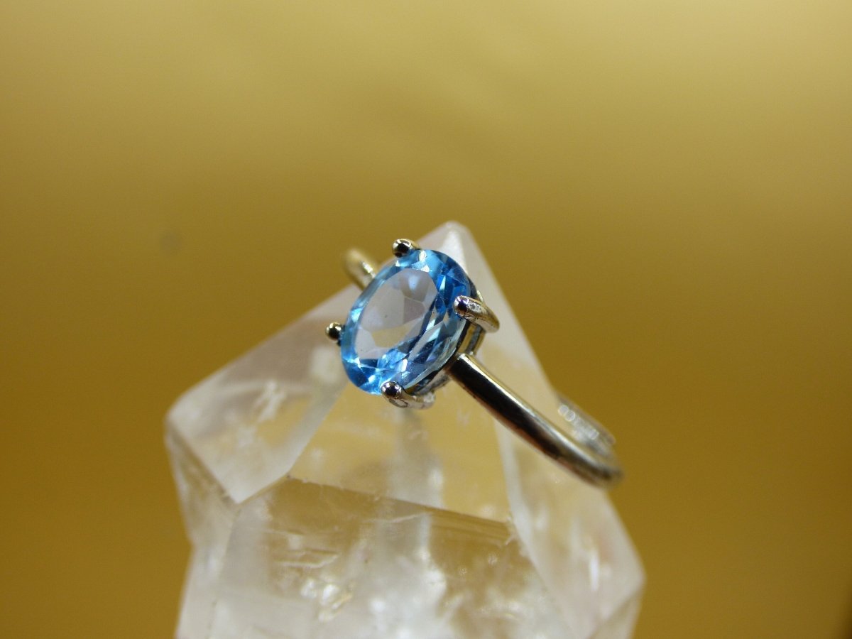 Blau Topaz ~ 925 Sterling Silber Edelstein Ring Heilstein Blau Edel Geschenk Hochzeit - Art of Nature Berlin