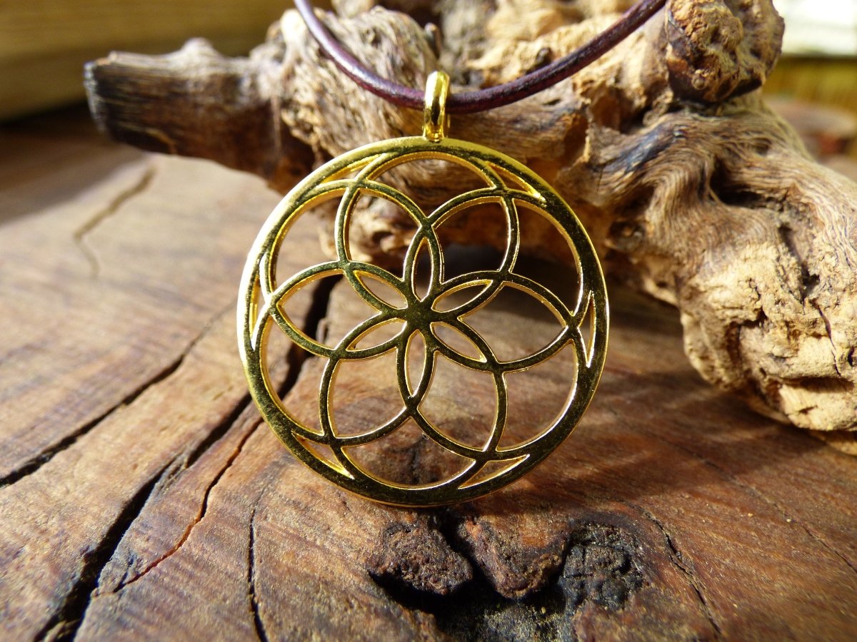 Blume des Lebens 2 "Flower / Seed of Life" ~Mandala Kette~ ~HIPPIE ~GOA ~Boho ~Tibet ~Ethno ~Nature - Art of Nature Berlin