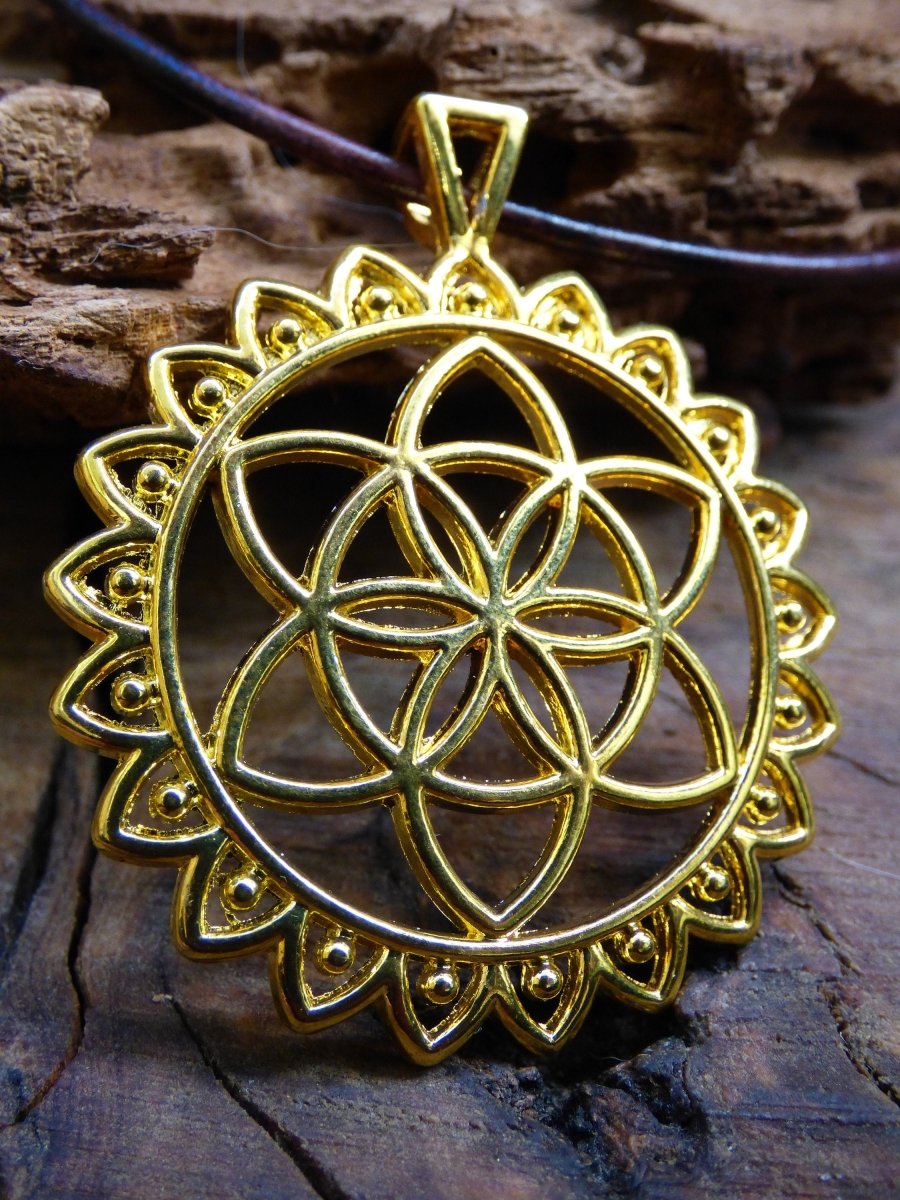 Blume des Lebens 3 "Flower / Seed of Life" ~ Mandala Kette~ ~HIPPIE ~GOA ~Boho ~Tibet ~Ethno ~Nature - Art of Nature Berlin