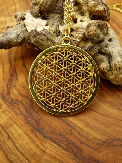 Blume des Lebens - Flower / Seed of Life ~ Mandala Kette~ ~HIPPIE ~GOA ~Boho ~Tibet ~Ethno ~Nature ~Geometrie ~Fibonacci ~golden - Art of Nature Berlin