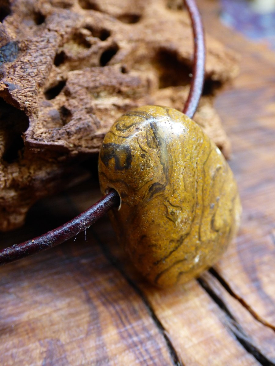 Boulder Opal~ Edelstein Kette ~HIPPIE ~GOA ~Boho ~Ethno ~Nature ~Heilstein - Art of Nature Berlin