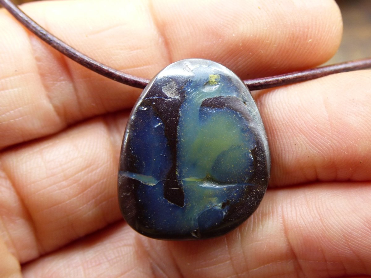 Boulder Opal ~ Edelstein Kette ~HIPPIE ~GOA ~Boho ~Ethno ~Nature ~Heilstein ~Rarität - Art of Nature Berlin