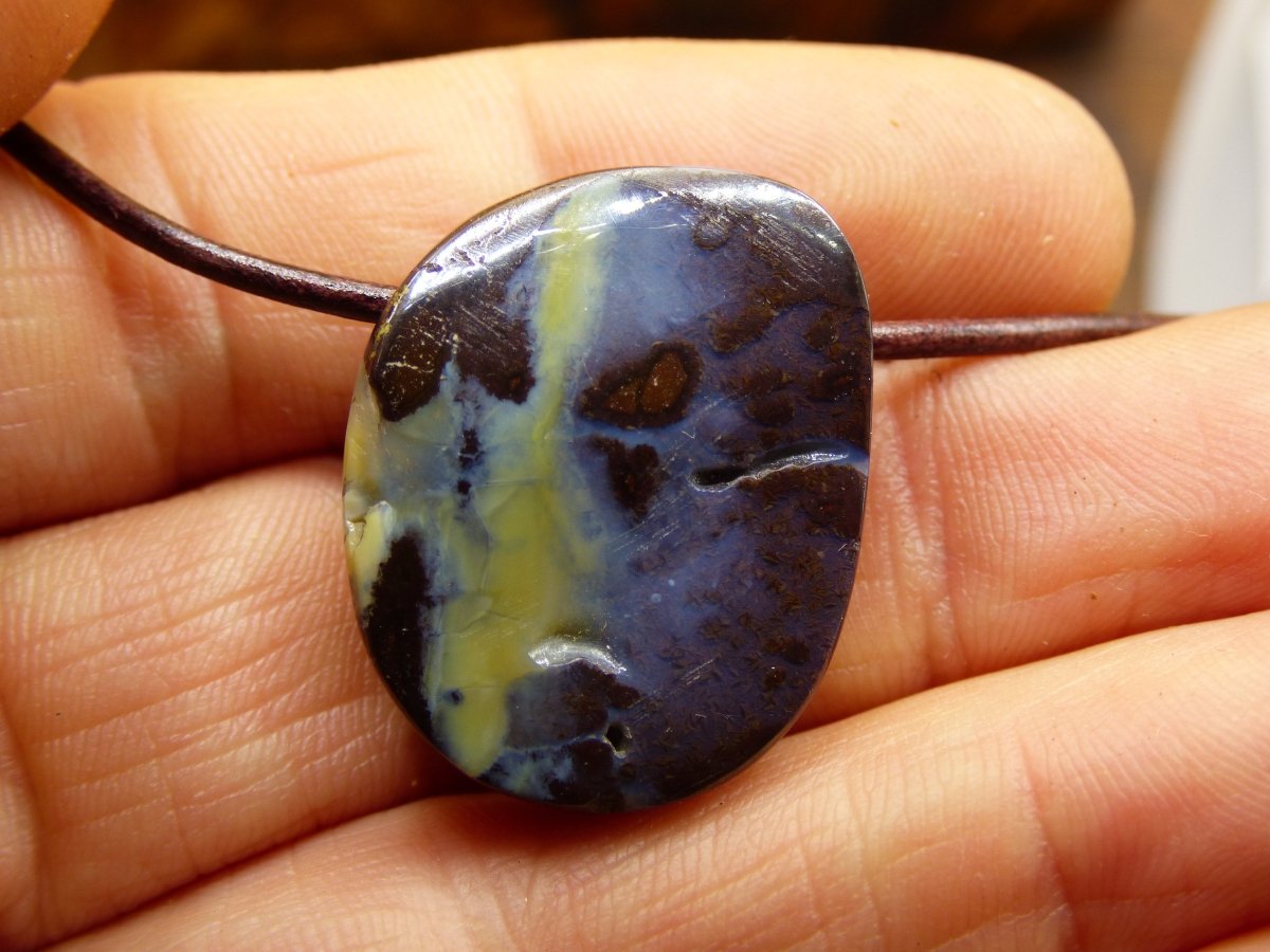 Boulder Opal ~ Edelstein Kette ~HIPPIE ~GOA ~Boho ~Ethno ~Nature ~Heilstein ~Rarität - Art of Nature Berlin