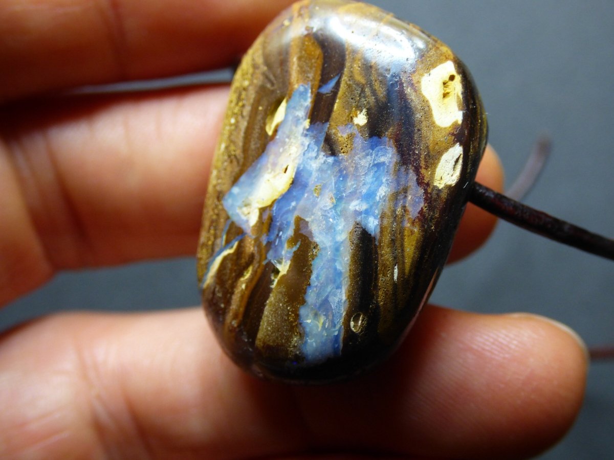 Boulder Opal ~ Edelstein Kette ~HIPPIE ~GOA ~Boho ~Ethno ~Nature ~Heilstein ~Rarität - Art of Nature Berlin