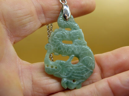 Burma Jade A Qualität Drache *Rarität* Edelstein Kette HIPPIE Boho Ethno Natur Heilstein Rarität Kristall Schmuck Anhänger Natur Kraft Stein - Art of Nature Berlin