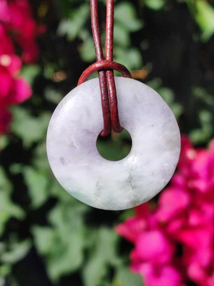 Burma Jade Donut *Rarität* ~ Edelstein Kette ~HIPPIE ~GOA ~Boho ~Tibet ~Ethno ~Nature ~Donut ~Schutzsymbol ~Heilstein - Art of Nature Berlin