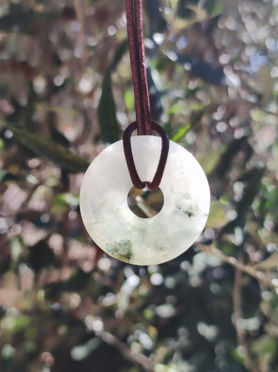 Burma Jade Donut *Rarität* ~ Edelstein Kette ~HIPPIE ~GOA ~Boho ~Tibet ~Ethno ~Nature ~Donut ~Schutzsymbol ~Heilstein - Art of Nature Berlin