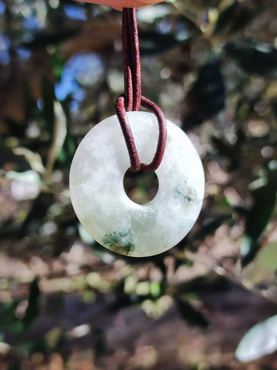 Burma Jade Donut *Rarität* ~ Edelstein Kette ~HIPPIE ~GOA ~Boho ~Tibet ~Ethno ~Nature ~Donut ~Schutzsymbol ~Heilstein - Art of Nature Berlin