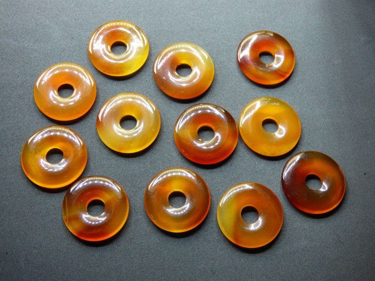 Carneol Carnelian Karneol ~ Donut 30mm ~ Edelstein Kette ~HIPPIE ~GOA ~Boho ~Tibet ~Ethno ~Nature ~Donut ~Schutzsymbol ~Heilstein - Art of Nature Berlin