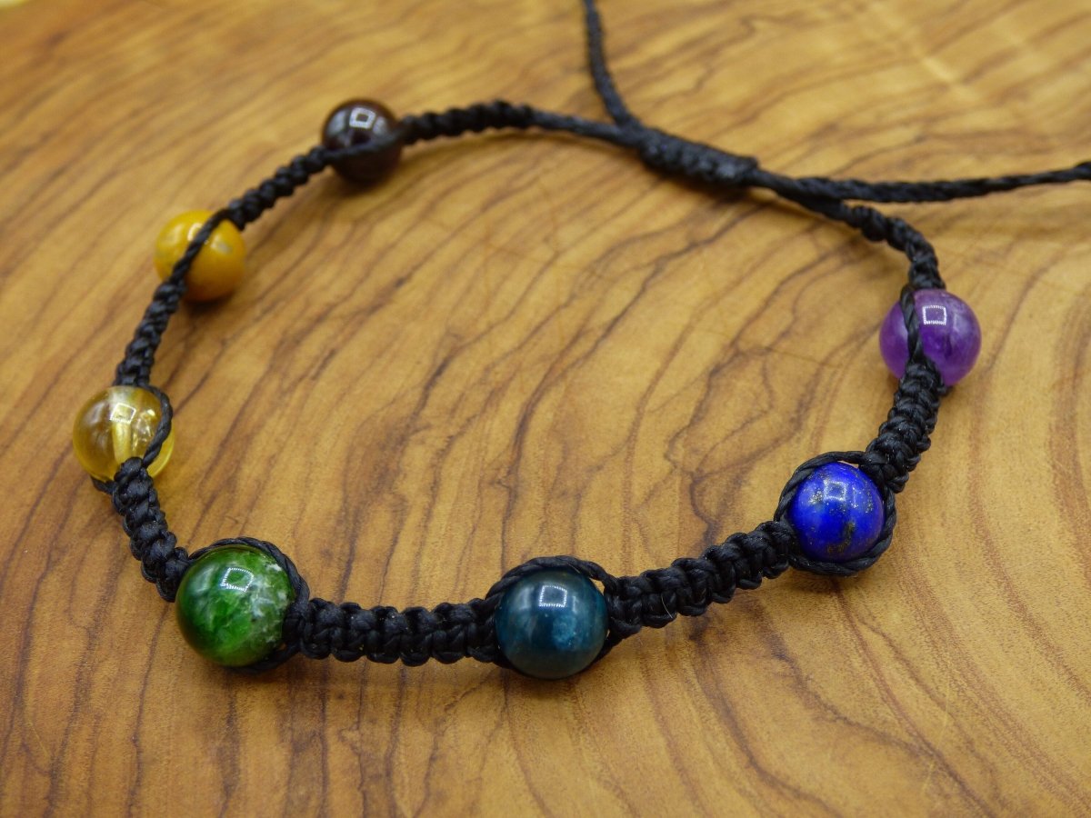 Chakra ~ Edelstein Makramee Armband ~ GOA ~ Hippie ~Boho ~Ethno ~Indie ~Nature ~Heilstein ~Energiefelder ~Herz - Art of Nature Berlin