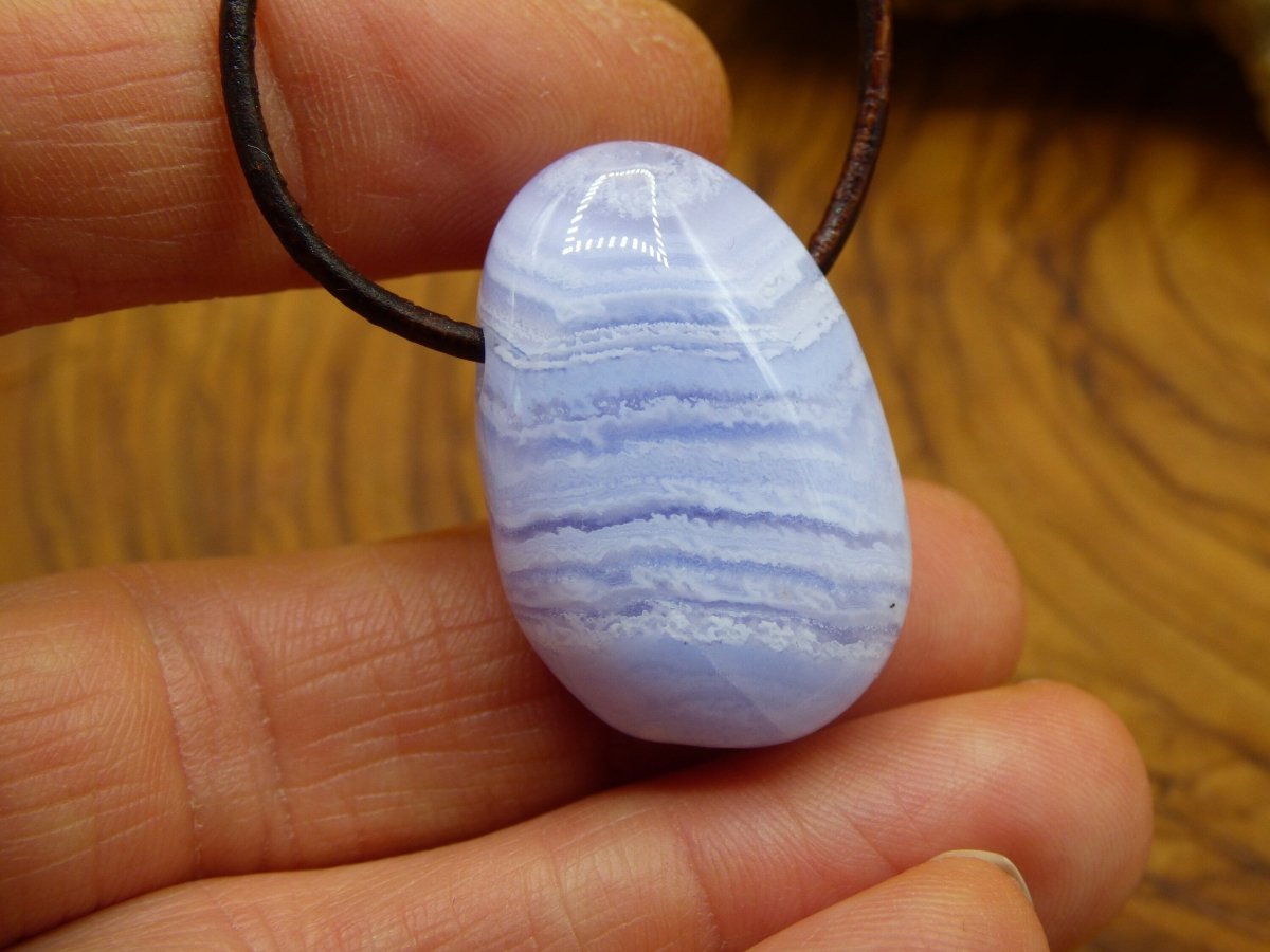 Chalcedon Blau / Blue Laze ~ Edelstein Kette ~HIPPIE ~GOA ~Boho ~Tibet ~Ethno ~Nature ~Heilstein - Art of Nature Berlin