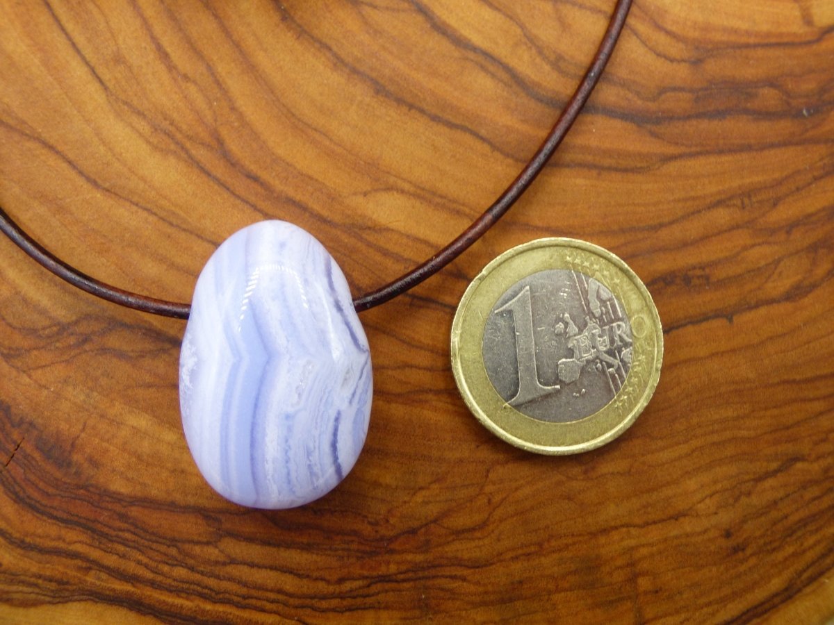 Chalcedon Blau / Blue Laze ~ Edelstein Kette ~HIPPIE ~GOA ~Boho ~Tibet ~Ethno ~Nature ~Heilstein - Art of Nature Berlin