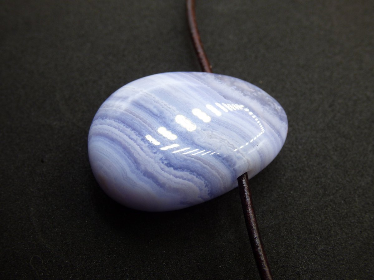 Chalcedon Blau / Blue Laze ~ Edelstein Kette ~HIPPIE ~GOA ~Boho ~Tibet ~Ethno ~Nature ~Heilstein - Art of Nature Berlin