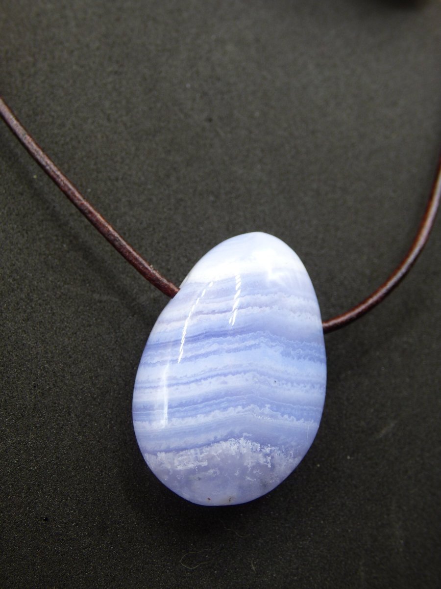 Chalcedon Blau / Blue Laze ~ Edelstein Kette ~HIPPIE ~GOA ~Boho ~Tibet ~Ethno ~Nature ~Heilstein - Art of Nature Berlin