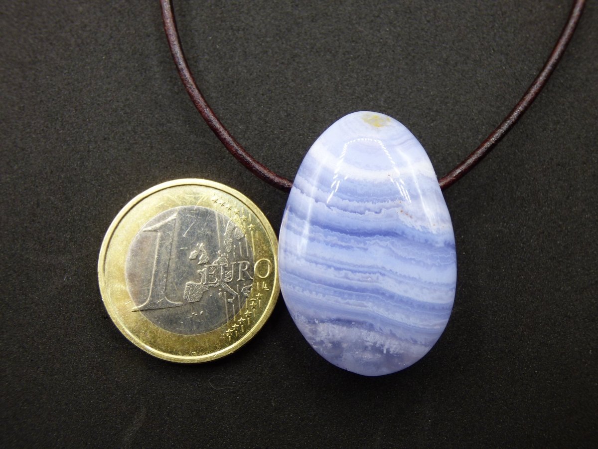 Chalcedon Blau / Blue Laze ~ Edelstein Kette ~HIPPIE ~GOA ~Boho ~Tibet ~Ethno ~Nature ~Heilstein - Art of Nature Berlin