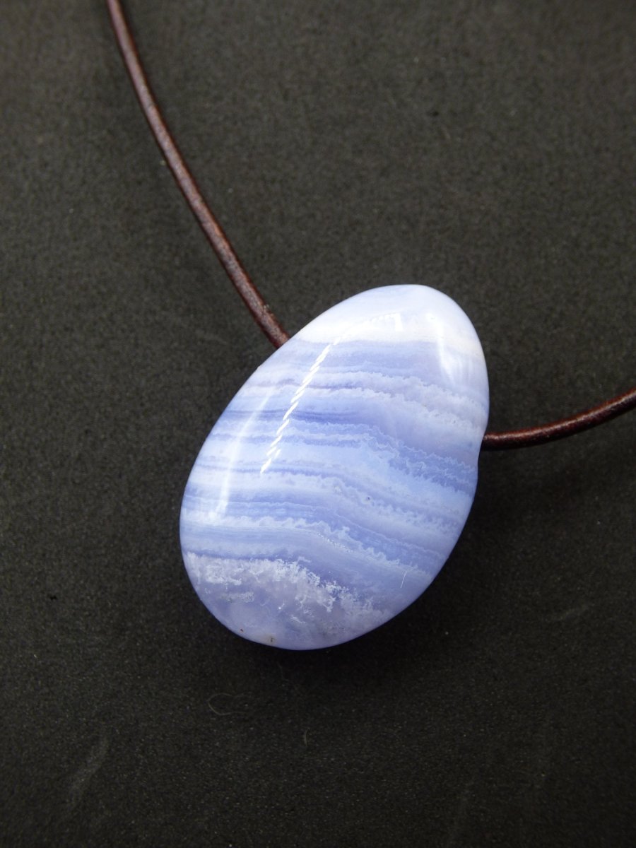 Chalcedon Blau / Blue Laze ~ Edelstein Kette ~HIPPIE ~GOA ~Boho ~Tibet ~Ethno ~Nature ~Heilstein - Art of Nature Berlin