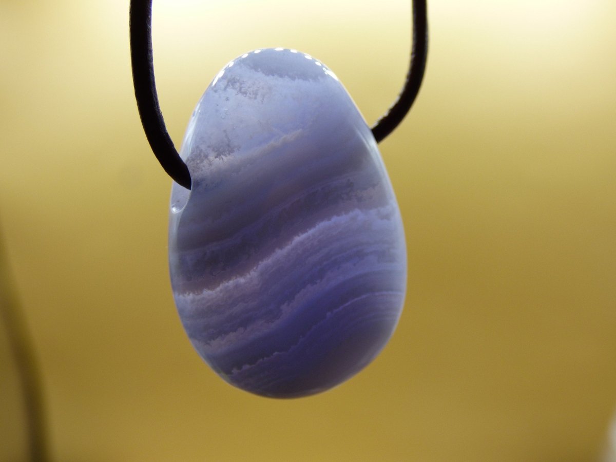 Chalcedon Blau / Blue Laze ~ Edelstein Kette ~HIPPIE ~GOA ~Boho ~Tibet ~Ethno ~Nature ~Heilstein - Art of Nature Berlin