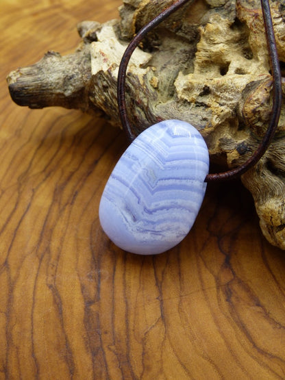 Chalcedon Blau / Blue Laze ~ Edelstein Kette ~HIPPIE ~GOA ~Boho ~Tibet ~Ethno ~Nature ~Heilstein - Art of Nature Berlin