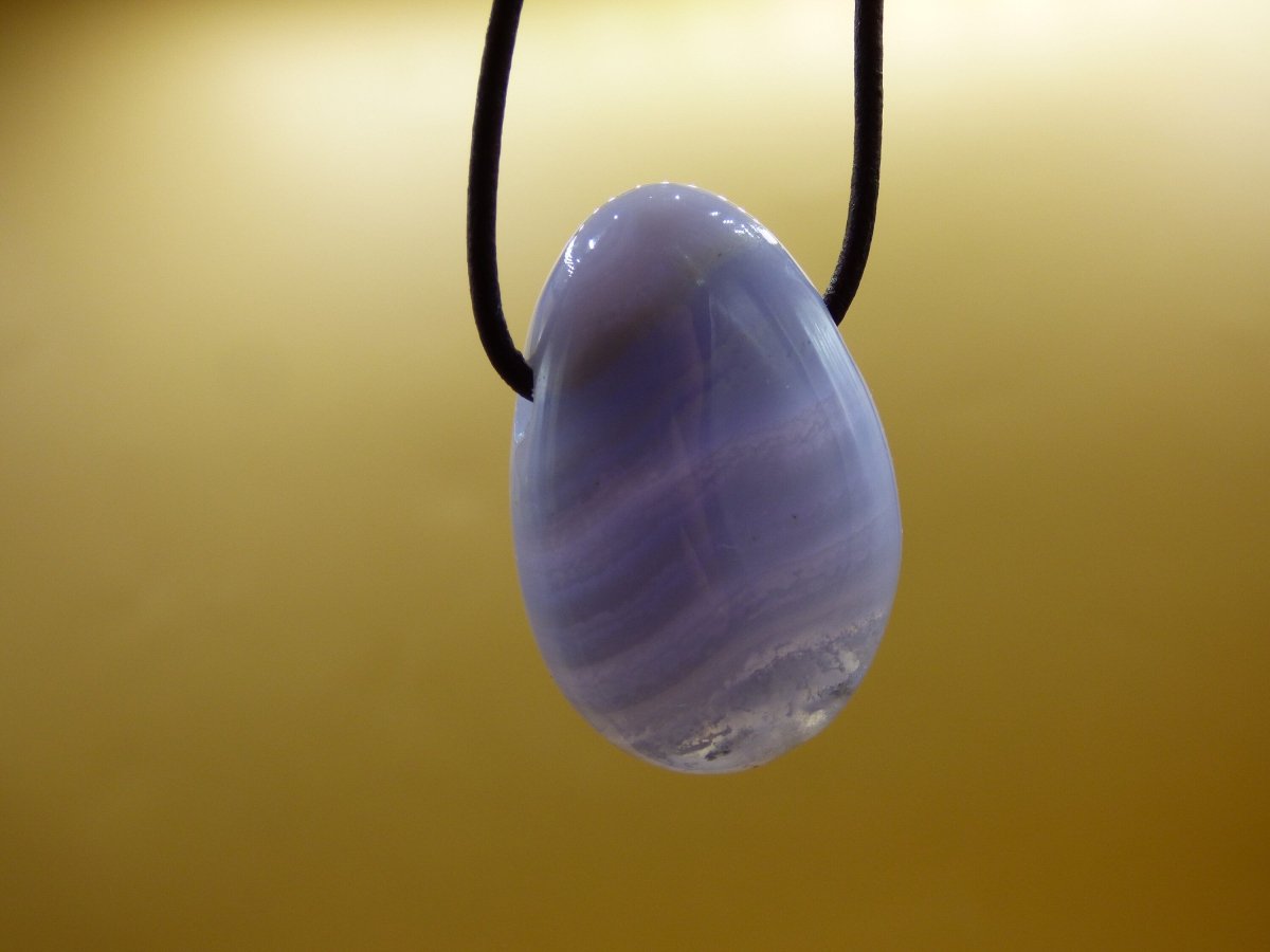 Chalcedon Blau / Blue Laze ~ Edelstein Kette ~HIPPIE ~GOA ~Boho ~Tibet ~Ethno ~Nature ~Heilstein - Art of Nature Berlin