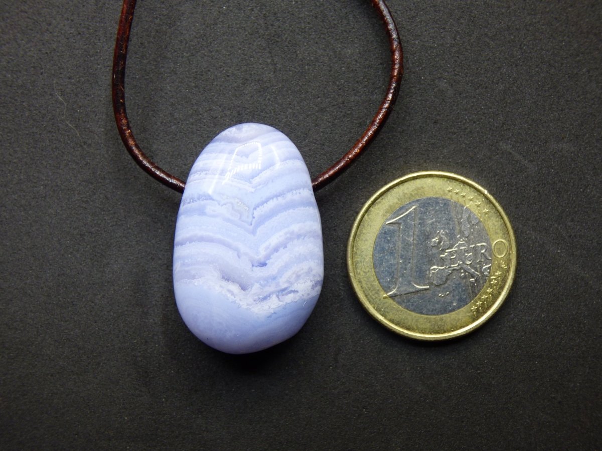 Chalcedon Blau / Blue Laze ~ Edelstein Kette ~HIPPIE ~GOA ~Boho ~Tibet ~Ethno ~Nature ~Heilstein - Art of Nature Berlin