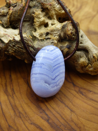 Chalcedon Blau / Blue Laze ~ Edelstein Kette ~HIPPIE ~GOA ~Boho ~Tibet ~Ethno ~Nature ~Heilstein - Art of Nature Berlin