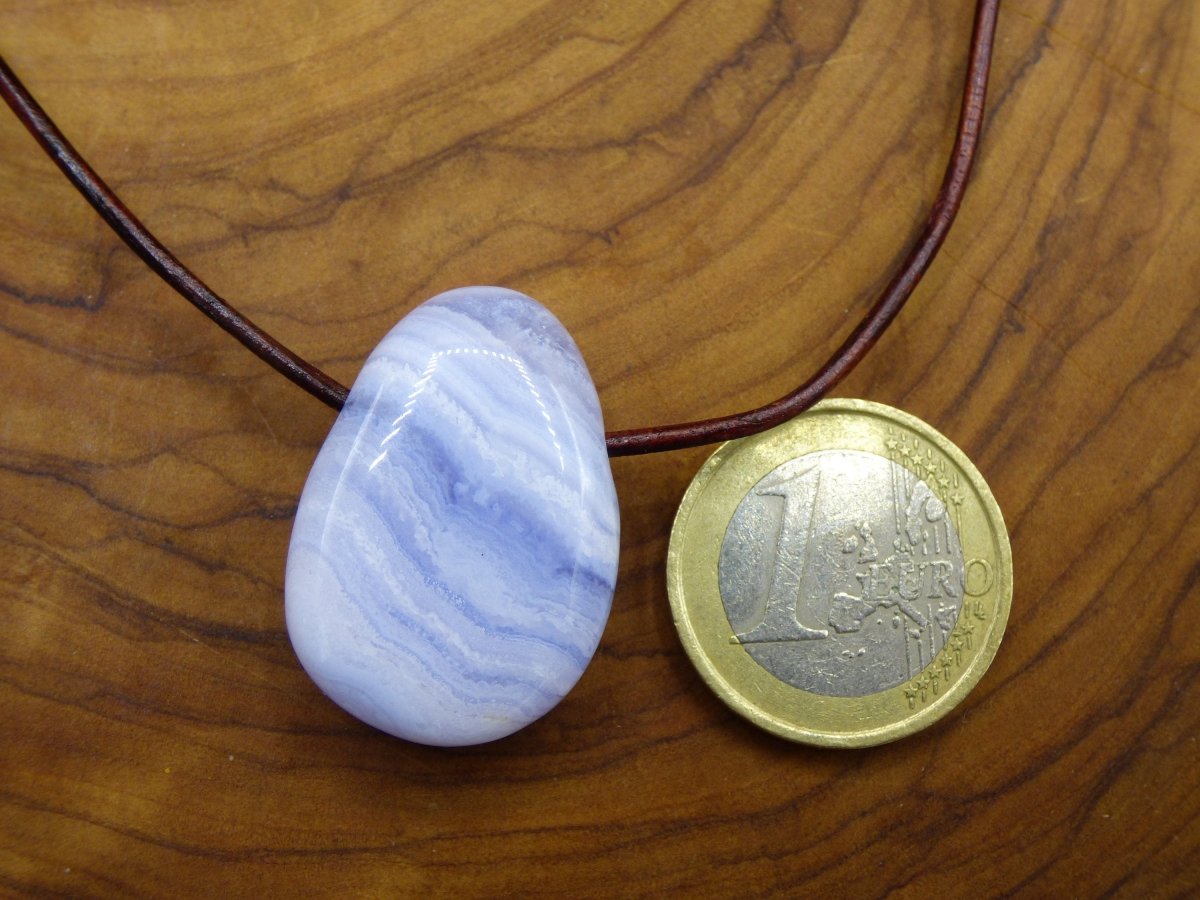 Chalcedon Blau / Blue Laze ~ Edelstein Kette ~HIPPIE ~GOA ~Boho ~Tibet ~Ethno ~Nature ~Heilstein - Art of Nature Berlin