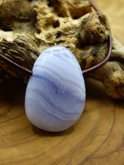 Chalcedon Blau / Blue Laze ~ Edelstein Kette ~HIPPIE ~GOA ~Boho ~Tibet ~Ethno ~Nature ~Heilstein - Art of Nature Berlin