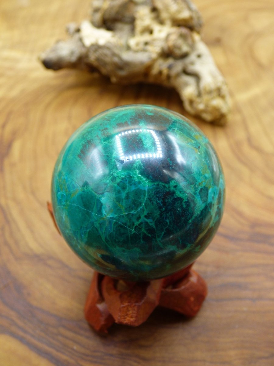 Chrysocoll AAA Sphere ~ Magische Edelstein Kugel Massage & Deko Crystal Meditation Heilstein Rarität Sammler Mineral Rund Chrysokolla Boho - Art of Nature Berlin