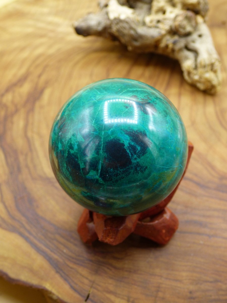 Chrysocoll AAA Sphere ~ Magische Edelstein Kugel Massage & Deko Crystal Meditation Heilstein Rarität Sammler Mineral Rund Chrysokolla Boho - Art of Nature Berlin