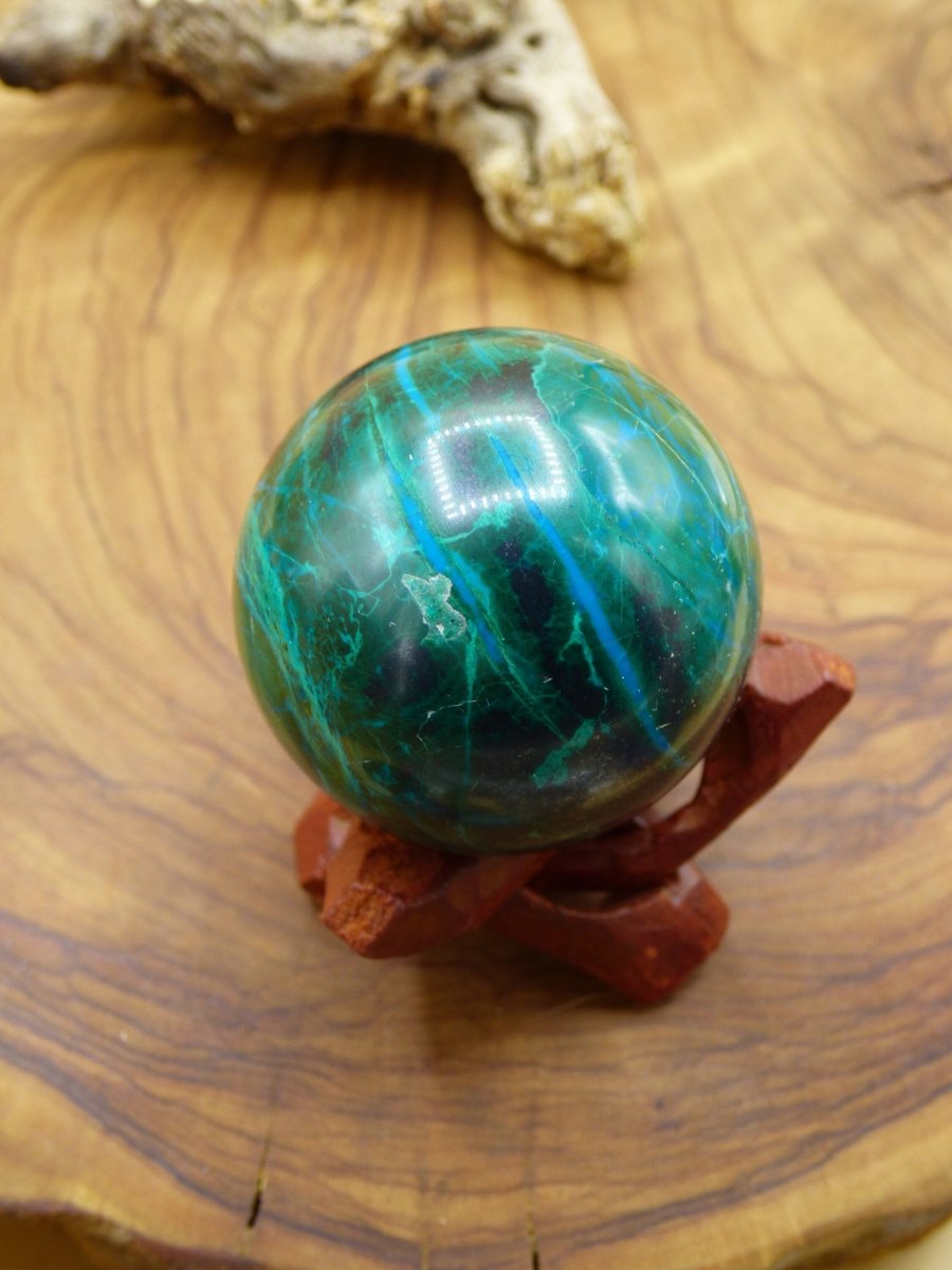 Chrysocoll AAA Sphere ~ Magische Edelstein Kugel Massage & Deko Crystal Meditation Heilstein Rarität Sammler Mineral Rund Chrysokolla Boho - Art of Nature Berlin