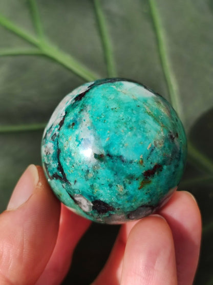 Chrysocoll AAA Sphere ~ Magische Edelstein Kugel Massage & Deko Crystal Meditation Heilstein Rarität Sammler Mineral Rund Chrysokolla Boho - Art of Nature Berlin