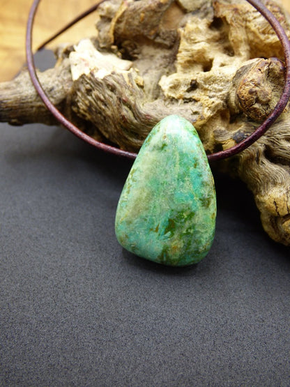 Chrysocoll Chrysokoll Chrysocolla Edelstein Kette blau Natur HIPPIE GOA Boho Ethno Heilstein Kristalle Schmuck Anhänger Mann Frau Geschenk - Art of Nature Berlin