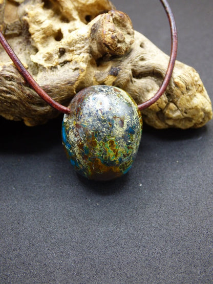 Chrysocoll Chrysokoll Chrysocolla ~ Edelstein Kette ~HIPPIE ~GOA ~Boho ~Ethno ~Nature ~Heilstein - Art of Nature Berlin