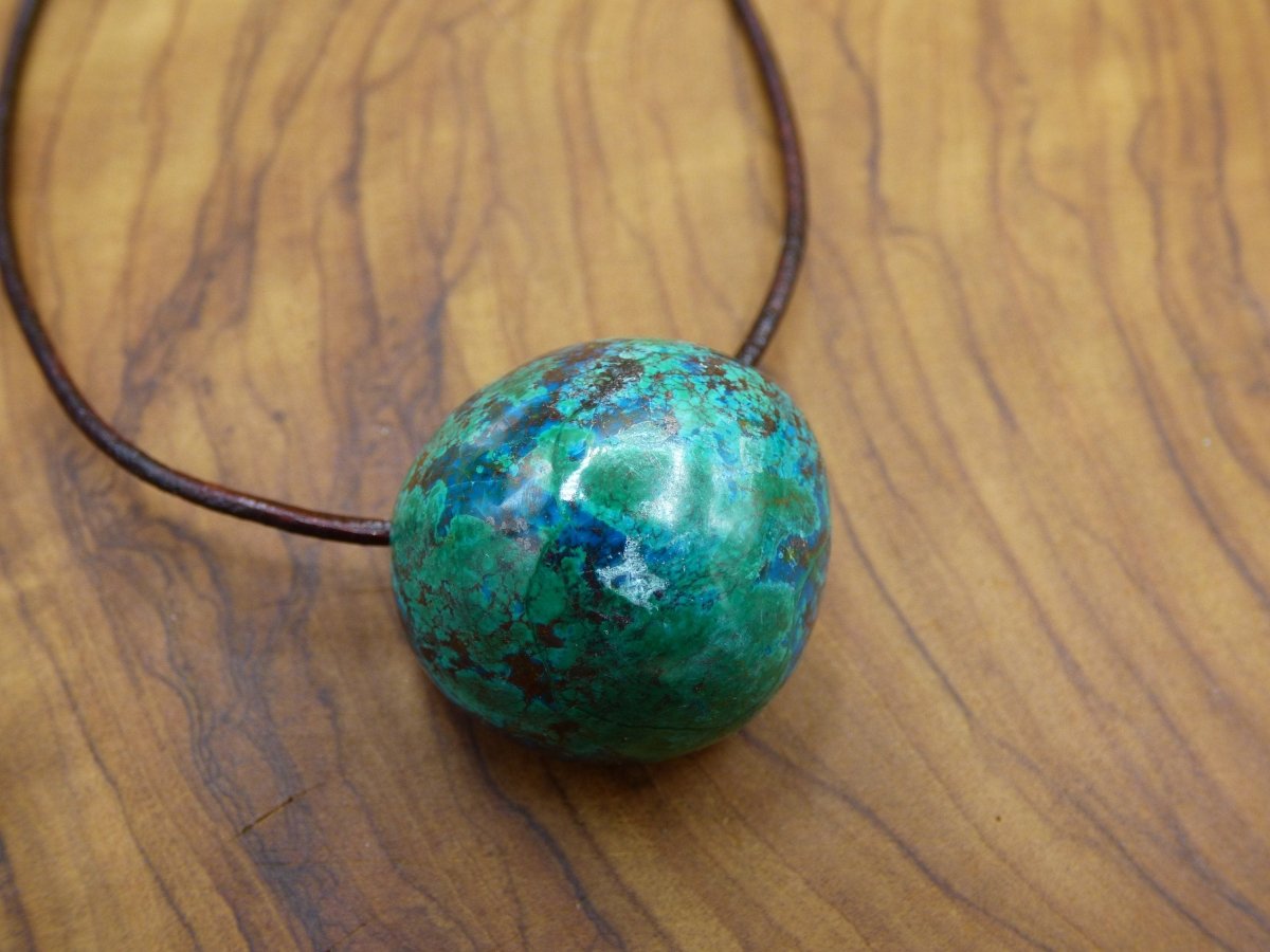 Chrysocoll Chrysokoll Chrysocolla ~ Edelstein Kette ~HIPPIE ~GOA ~Boho ~Ethno ~Nature ~Heilstein - Art of Nature Berlin