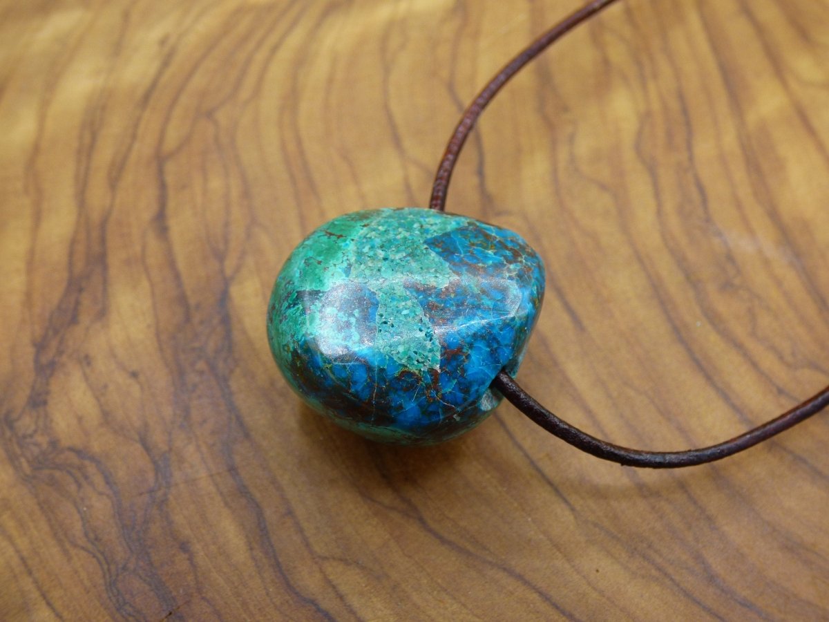 Chrysocoll Chrysokoll Chrysocolla ~ Edelstein Kette ~HIPPIE ~GOA ~Boho ~Ethno ~Nature ~Heilstein - Art of Nature Berlin