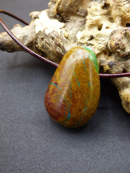 Chrysocoll Chrysokoll Chrysocolla ~ Edelstein Kette ~HIPPIE ~GOA ~Boho ~Ethno ~Nature ~Heilstein - Art of Nature Berlin